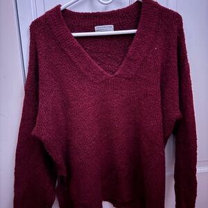 Urban Outfitters Red V-Neck Sweater